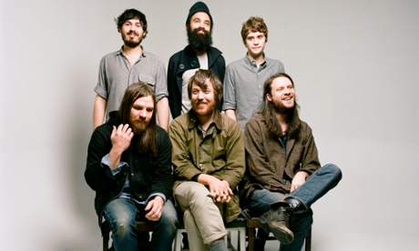 Fleet Foxes, Josh Tillman is front right.