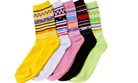 colourful pairs of socks isolated on white background