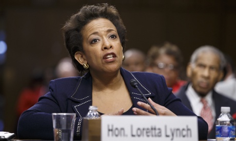 Attorney General nominee Loretta Lynch testifies on Capitol Hill in Washington, Wednesday, Jan. 28, 2015.