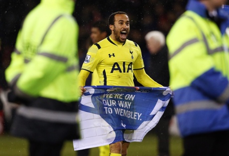 Spurs's Andros Townsend is rather pleased to be going to Wembley.