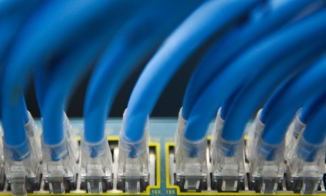 Ethernet cables are seen in a server room in Canberra, Wednesday, July 10, 2013. (AAP Image/Lukas Coch) NO ARCHIVING STOCK TECHNOLOGY NBN NATIONAL BROADBAND NETWORK WIRE WIRES WIRELESS ETHERNET INTERNET CABLE CABLES COMPUTER CONNECTION CONNECTED TECH