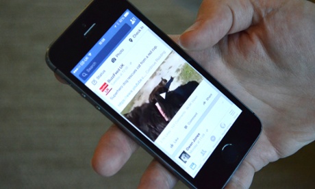 Facebook video playing on an iPhone 5S