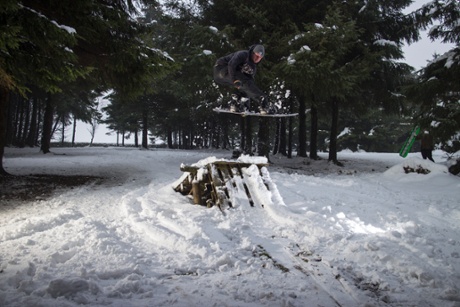 Alex does a crossbone jump