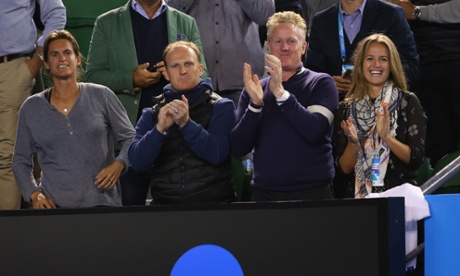Sears – and the rest of Murray's team – were all smiles by the end of the match.