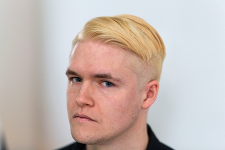 Oscar Rickett with his newly bleached crop.