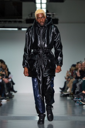 A model on the catwalk at Nasir Mazhar