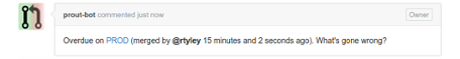 Overdue on PROD (merged by @rtyley 15 minutes and 2 seconds ago). What's gone wrong?