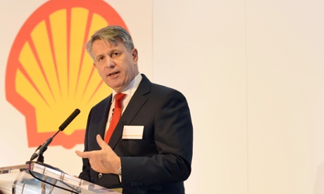Royal Dutch Shell's chief executive Ben van Beurden as he announces company's results.
