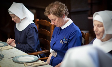 Sister Winifred (Victoria Yeates), Phyllis Crane (Linda Bassett) and Sister Evangelina (Pam Ferris) in Call the Midwife.