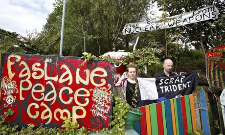 Anti-Trident activists in Scotland.