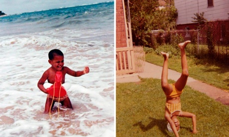 Barack and Michelle Obama in childhood happy snaps they tweeted to promote the president’s health insurance programme