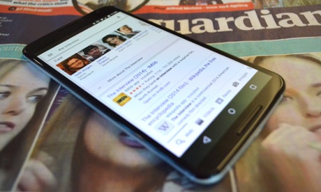 Google Nexus 6 smartphone with Google Search