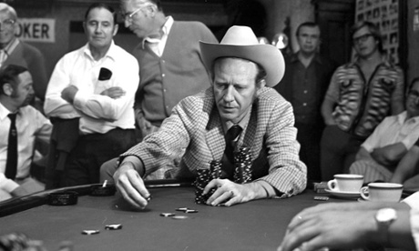 Poker legend Amarillo Slim Preston plays during the World Series of Poker in Las Vegas, 1972
