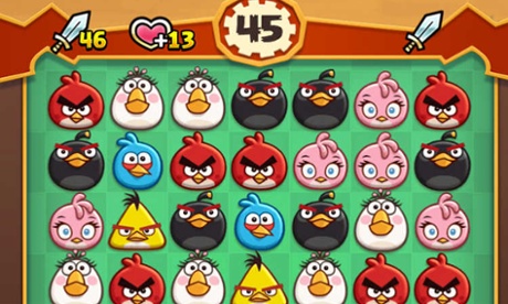 Angry Birds Fight takes its cues from more-lucrative match-three puzzle games.