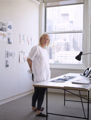 Rebekka Bay in her studio
