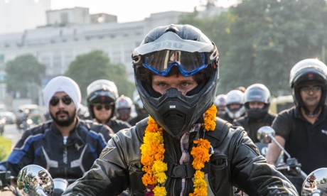 Guy Martin rides through Delhi with the Free Soul Riders.