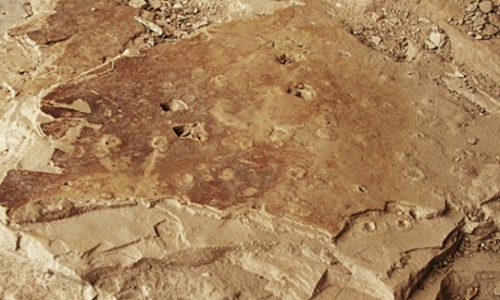 A lasting impression: the fossilised impact craters of primeval raindrops.