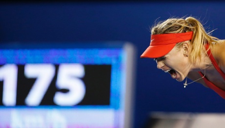 Maria Sharapova is producing a determined display and some high quality tennis to stay in the final.