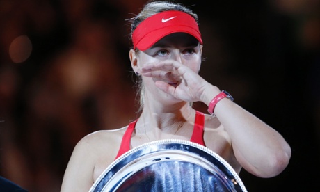 Maria Sharapova during the presentation ceremony.