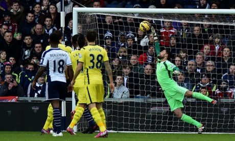 Christian Eriksen scores a free-kick from 25 yards.