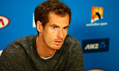 Andy Murray speaking at a press conference during day 13 of the 2015 Australian Open