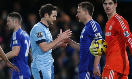 Frank Lampard and John Terry shake hands after the final whistle.