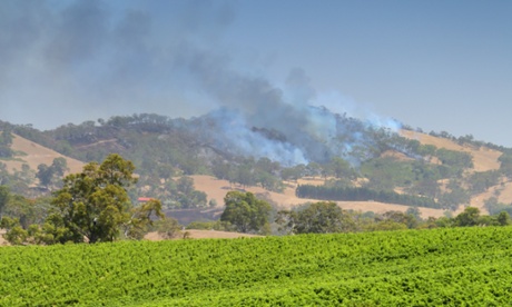 Fire damage to property surrounding the Adelaide Hills district of Cudlee Creek.