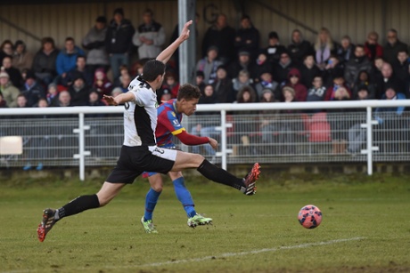Dwight Gayle of Palace scores to make it 3-0