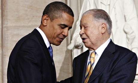 Edward W Brooke, right, with President Barack Obama in 2009.