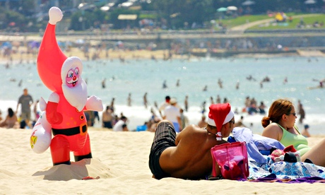 Summer holiday … Bondi Beach in Sydney, Australia, on Christmas Day.