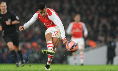 Editorial use only. No merchandising. For Football images FA and Premier League restrictions apply inc. no internet/mobile usage without FAPL license - for details contact Football Dataco Mandatory Credit: Photo by Dougie Allward/JMP/REX (4351570ay) Arsenal's Alexis Sanchez scores to make it 2 0 Arsenal v Hull City, Britain - 4 Jan 2015 ARSENALVHULLCITYBRITAIN4JAN2015ARSENAL'SALEXISSANCHEZSCORESMAKEIT2014/15FACUPEMIRATESSTADIUMFOOTBALLSPORTSCOMPETITIVEFIXTURESportPersonality26577846