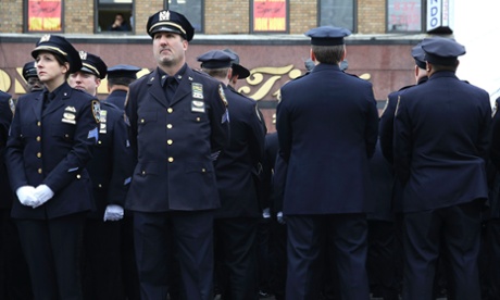 NYPD officers turn backs