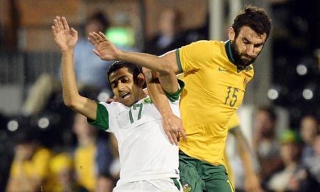 Australia Mile Jedinak Saudi Arabia Taiseer Aljassam