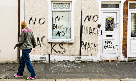 Racist attack on a house in Belfast, Northern Ireland