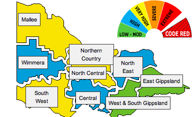 CFA bushfire rating 5 Jan