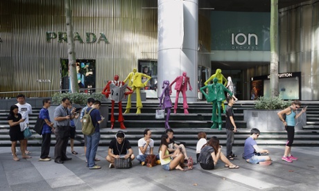Singapore’s huge Prada store on Orchard Street.