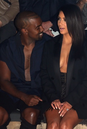 Kanye West and Kim Kardashian in September
