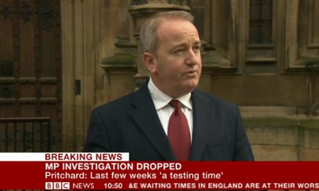 Mark Pritchard speaking after charges were dropped against him.