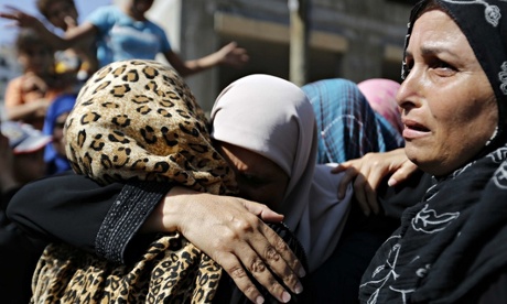 Relatives of Palestinian immigrants who drowned near Malta