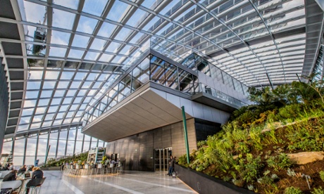 Sky Rockery … The restaurants 'look a bit like a stack of glass-walled Portakabins'.