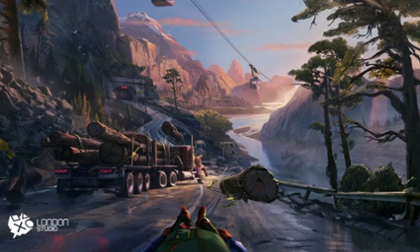 Luge down that street.