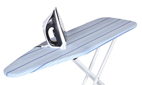An iron and ironing board