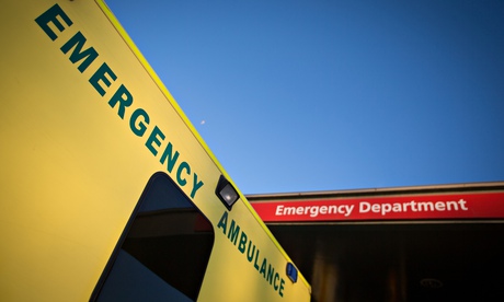 An ambulance outside an A&E department