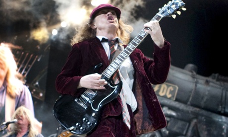 AC/DC's Angus Young plays in 2010.