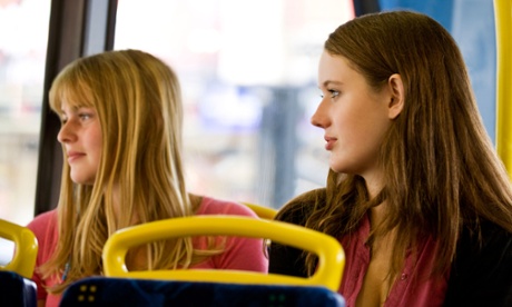 women on a bus