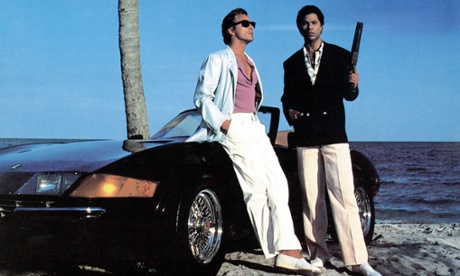 Don Johnson and Philip Michael in the 1980s show Miami Vice