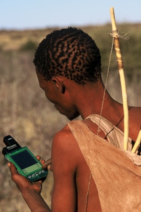 The handheld CyberTracker device enables non-literate trackers to observe, interpret and record complex scientific data