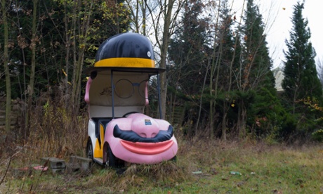 Abandoned vehicles litter the Spreepark site in Berlin.