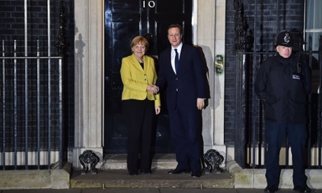 Merkel and Cameron outside Number 10