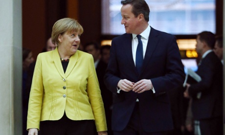 Merkel and Cameron at the British Museum